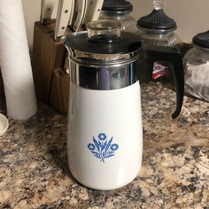 Corning Wear Cornflower blue 9 cup coffee pot